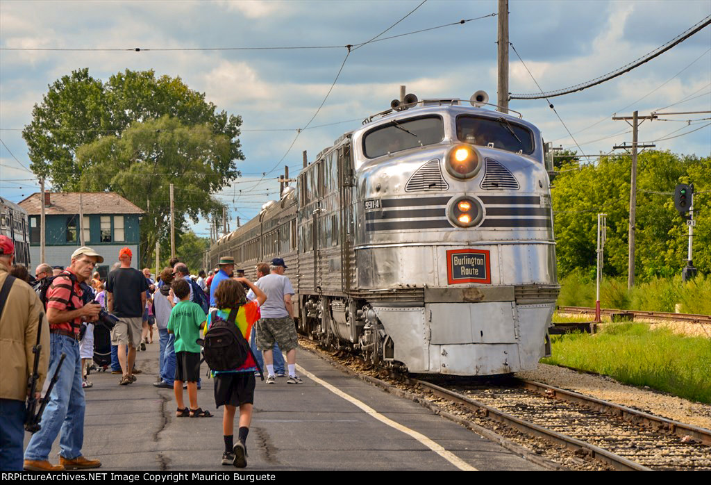 CBQ E5A Locomotive Nebraska Zephyr